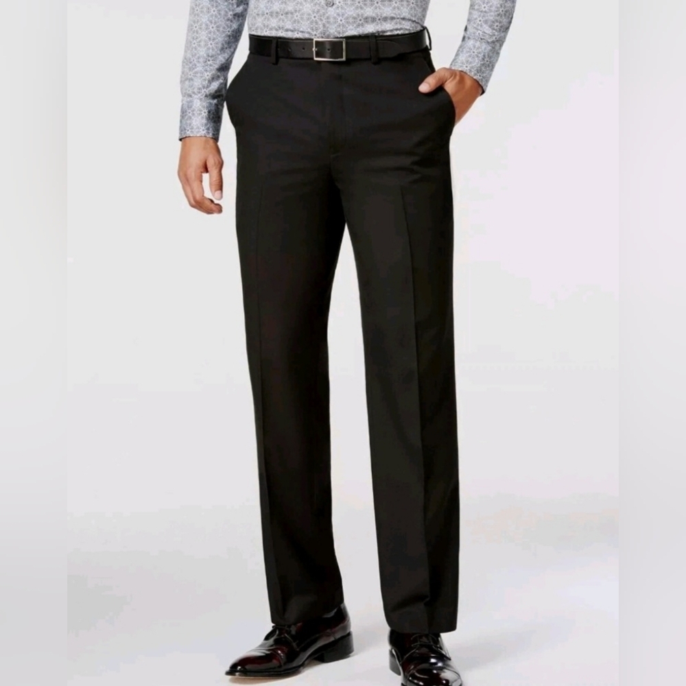 Sean John Men's Classic-Fit Black Solid Pants Black Size 42X32‎ NWT